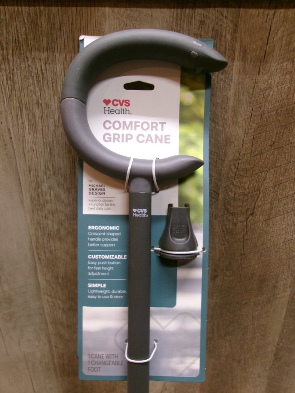 CVS Health Comfort Grip Cane – Michael Graves Design, Ergonomic - Picture 2 of 4